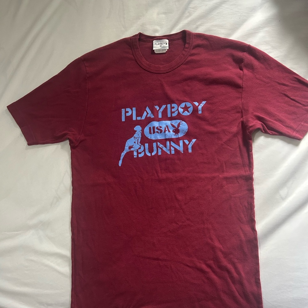 Playboy Bunny Men's Red T-Shirt
